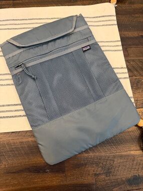 Patagonia Slate Blue Laptop Sleeve with Front Mesh Pocket